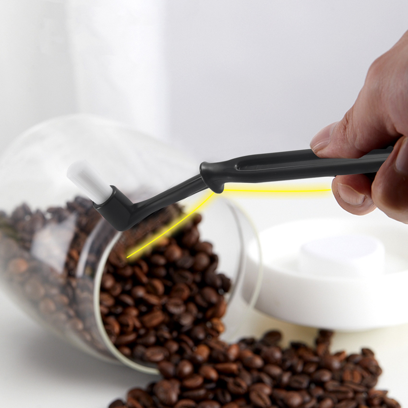Group Head Brush - BAAJ-4 ชิ้นชุดทําความสะอาดเครื่องชงกาแฟแปรงเครื่องบดกาแฟเครื่องกลุ่มหัวแปรงทําความสะอาด